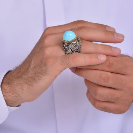 انگشتر فیروزه عجمی نیشابوری کلکسیونی